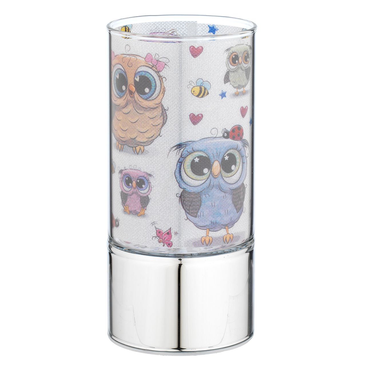 LAMPADA IN VETRO 7x15 CON DECORO GUFETTI 
